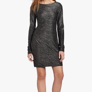 BCBGeneration Women's Black and Silver Dress Size S